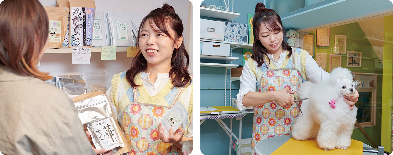 ペットサロン代表取締役 水品千晶さん